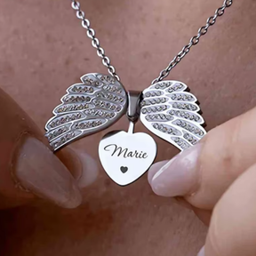 Angel Wings Personalized Necklace