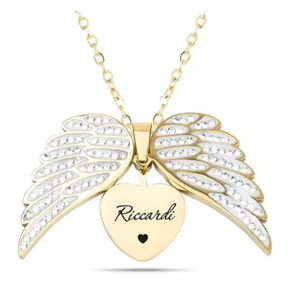 Angel Wings Personalized Necklace